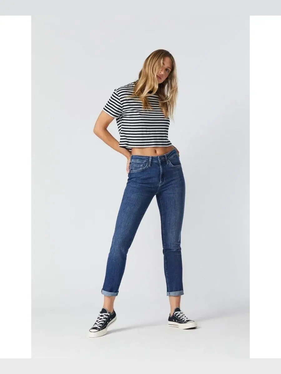 Джинсы boyfriend с завышенной талией Mavi Jeans