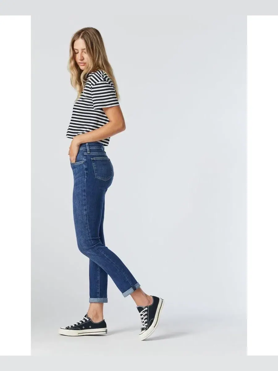 Джинсы boyfriend с завышенной талией Mavi Jeans — изображение 2 из 5, синий