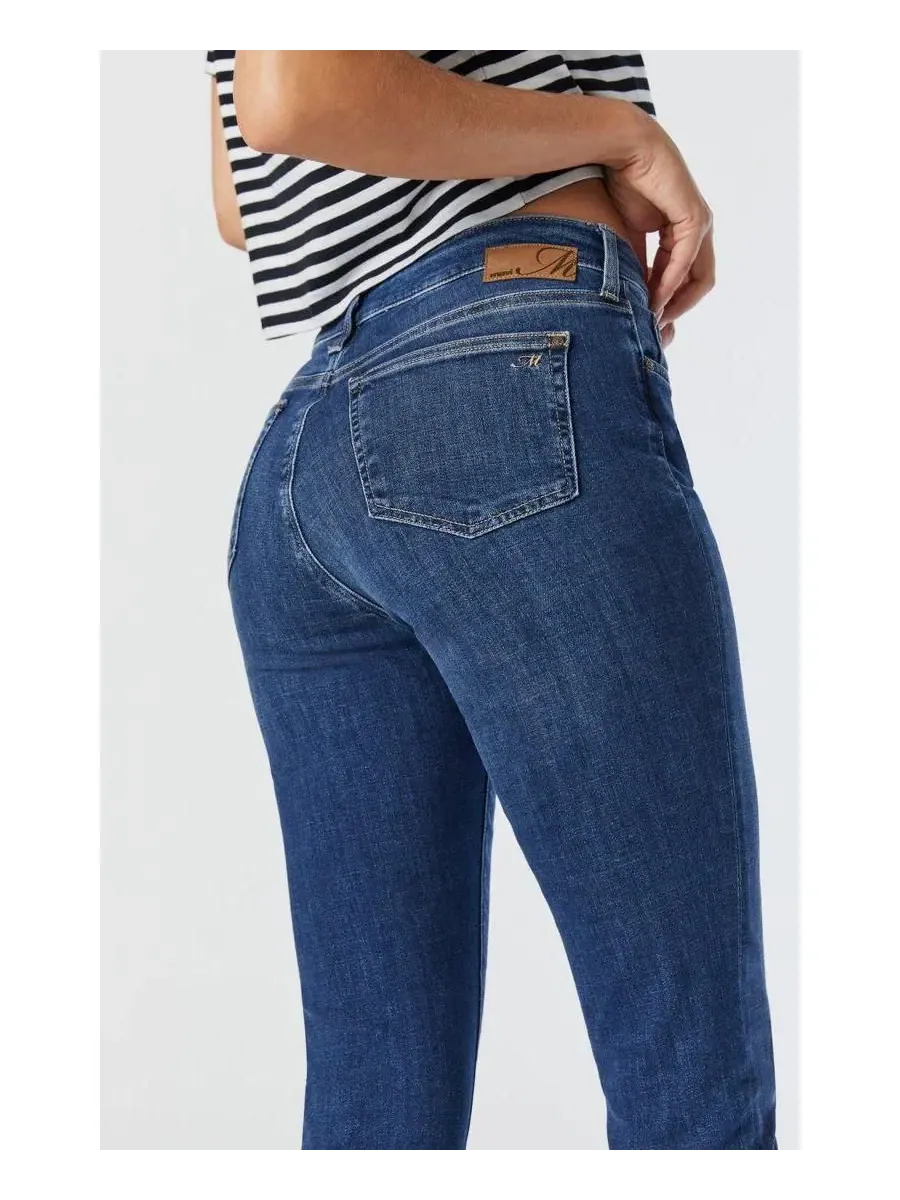 Джинсы boyfriend с завышенной талией Mavi Jeans — изображение 4 из 5, синий
