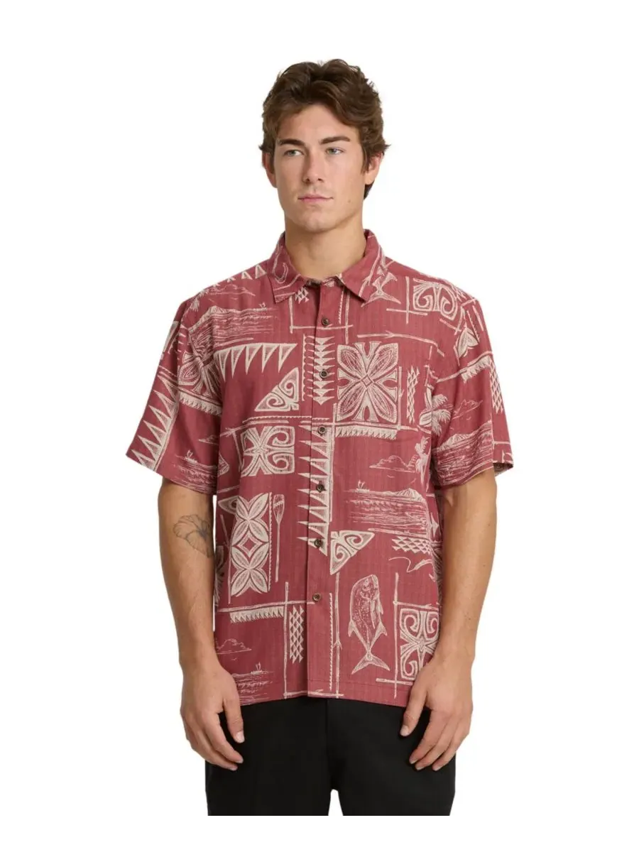 Мужская рубашка с коротким рукавом из модала, модель Waterman Quiksilver Waterman