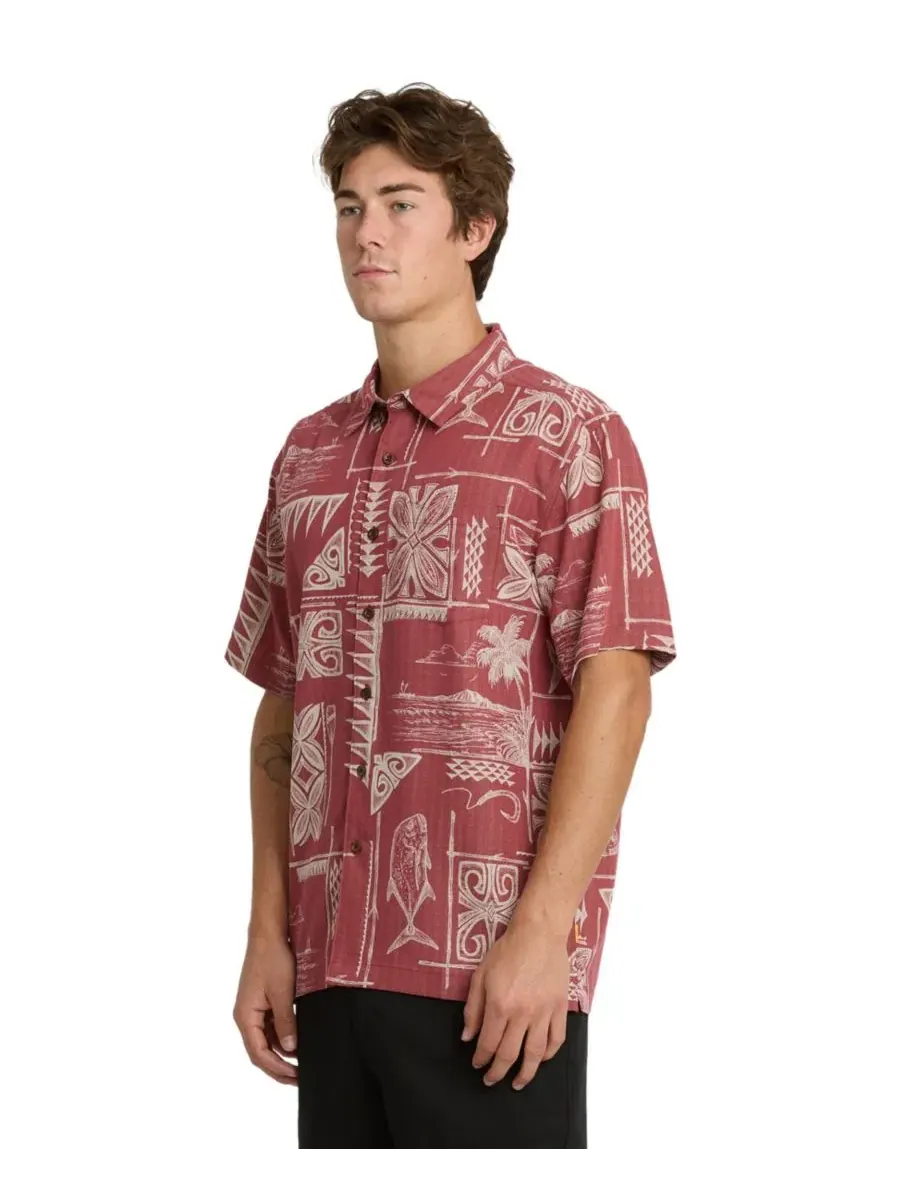 Мужская рубашка с коротким рукавом из модала, модель Waterman Quiksilver Waterman — изображение 2 из 3, красный