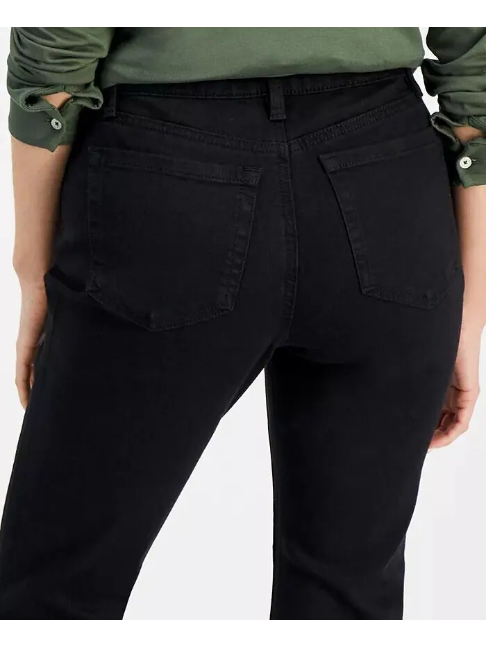 Джинсы Bootcut Petite со средней посадкой и пышной юбкой Style & Co — изображение 4 из 4, глубокий черный