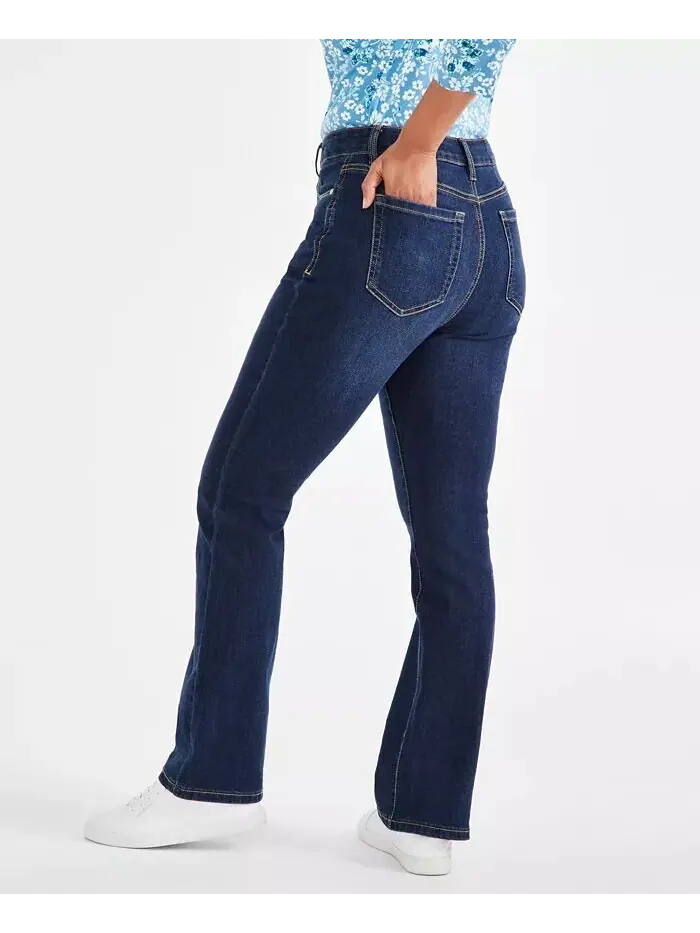 Джинсы Bootcut Petite со средней посадкой и пышной юбкой Style & Co — изображение 2 из 4