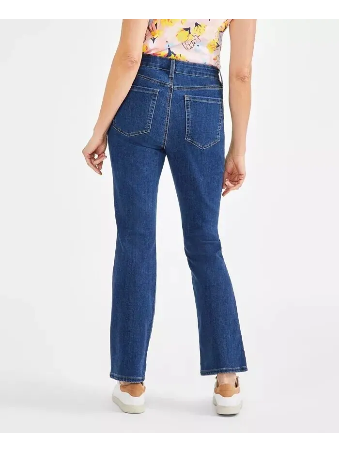 Джинсы Bootcut Petite со средней посадкой и пышной юбкой Style & Co — изображение 2 из 4