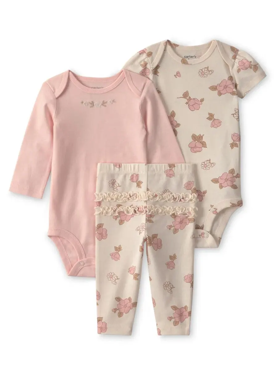 Комплект из 3 предметов для девочки с моделью Carter's