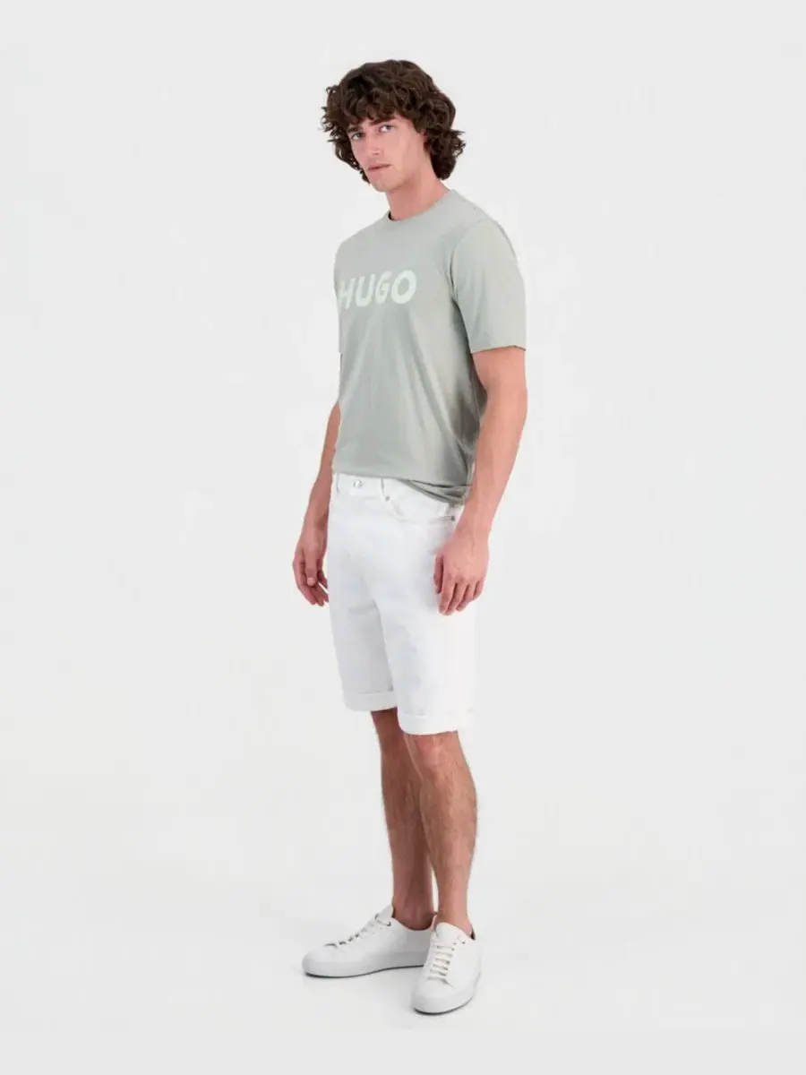 Джинсовые шорты HUGO tapered fit Hugo Boss — изображение 2 из 4, прозрачный