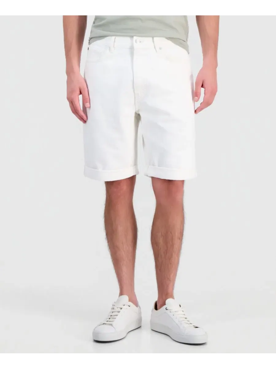 Джинсовые шорты HUGO tapered fit Hugo Boss — изображение 3 из 4, прозрачный