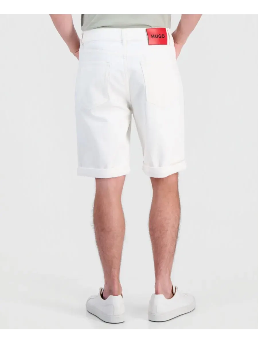 Джинсовые шорты HUGO tapered fit Hugo Boss — изображение 4 из 4, прозрачный