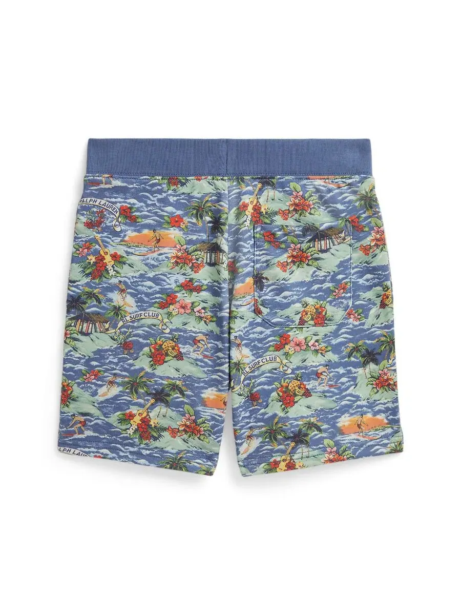 Шорты с тропическим принтом Surf Club Blue Polo Ralph Lauren — изображение 2 из 3, синий