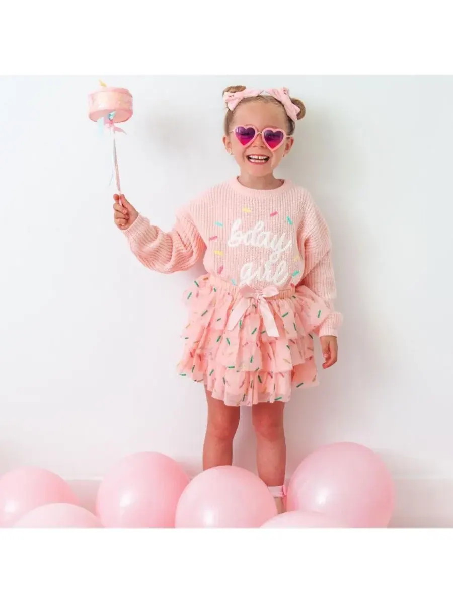 Юбка-пачка из фатина с блестками Birthday Girl Sprinkle Tiered Tutu Sweet Wink — 2