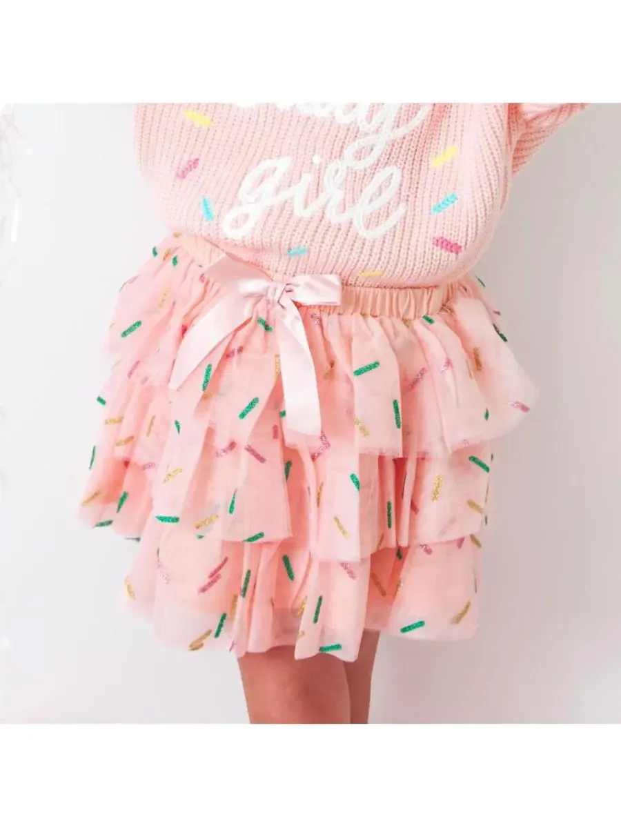 Юбка-пачка из фатина с блестками Birthday Girl Sprinkle Tiered Tutu Sweet Wink — 3