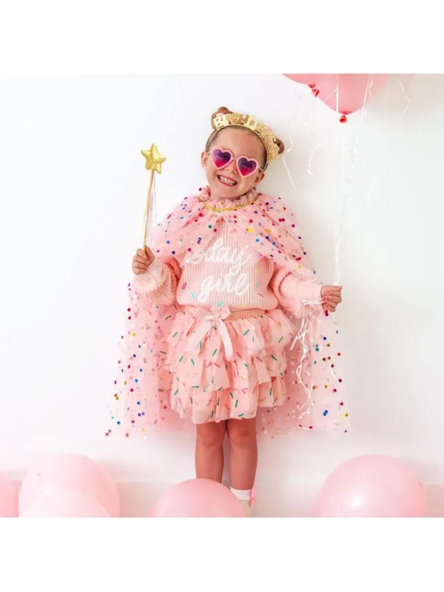 Юбка-пачка из фатина с блестками Birthday Girl Sprinkle Tiered Tutu Sweet Wink — 4
