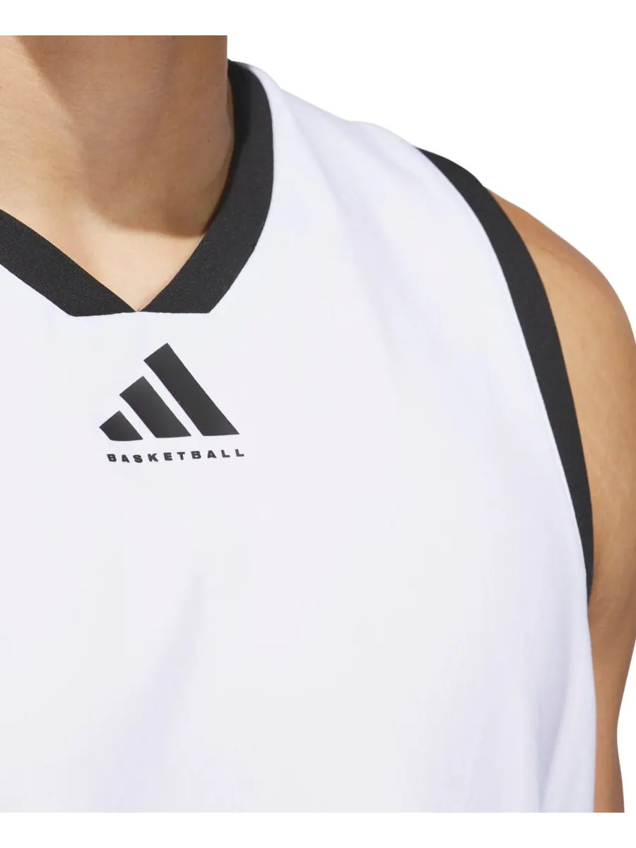Мужская баскетбольная футболка Crazy Lite Adidas — изображение 3 из 5, белый/черный