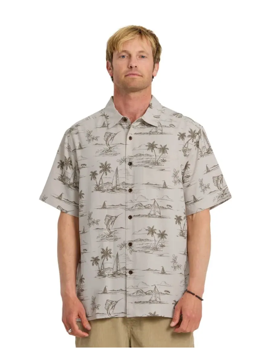 Quiksilver Waterman Мужская рубашка с коротким рукавом Quiksilver Sail Away