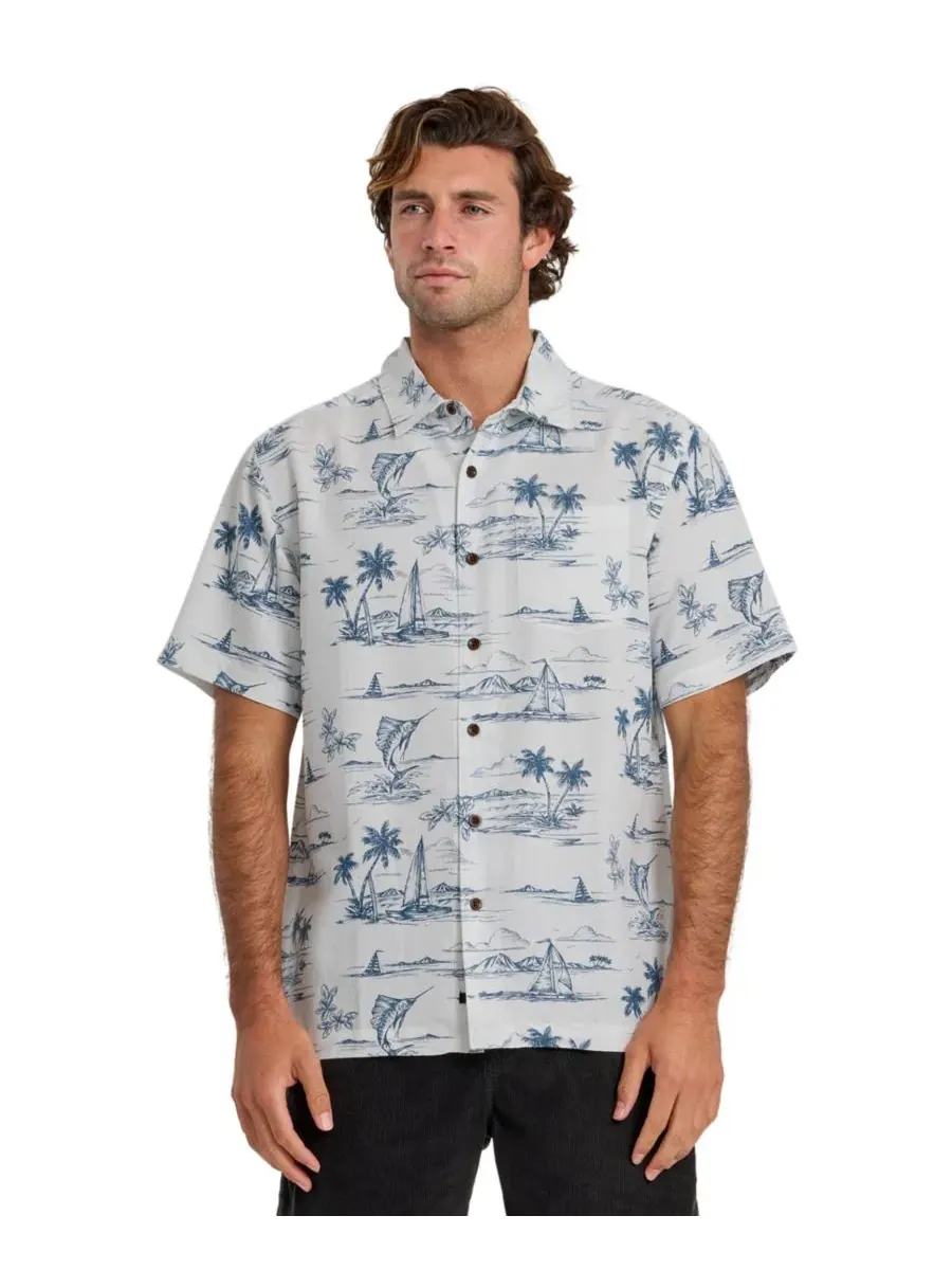Quiksilver Waterman Мужская рубашка с коротким рукавом Quiksilver Sail Away