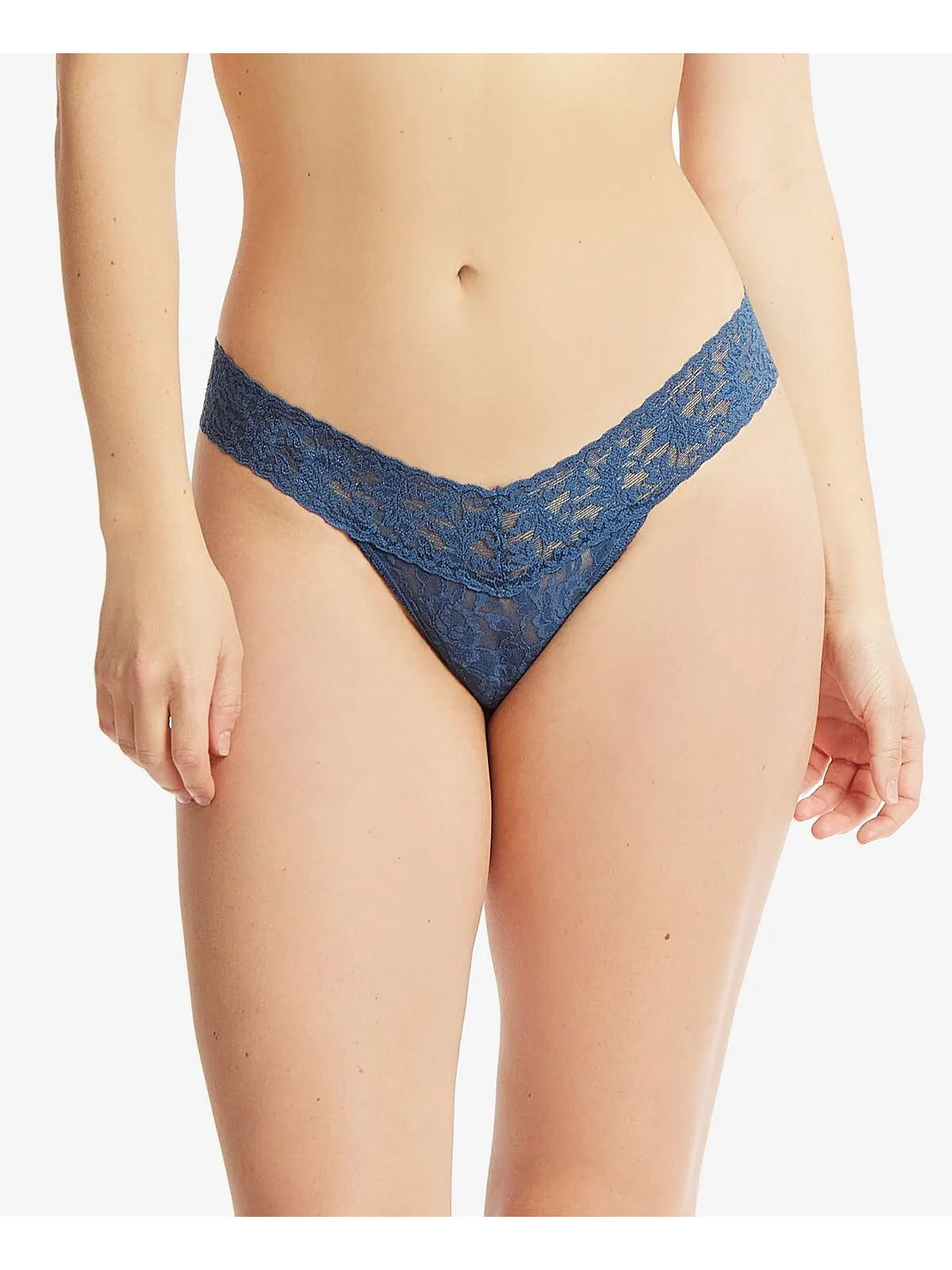 Женские стринги Signature Lace 4911 с низкой посадкой Hanky Panky — изображение 1 из 1, темно-серый
