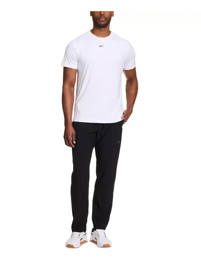 Мужские брюки Regular-Fit из ткани полотняного переплетения Reebok — изображение 4 из 4, черный