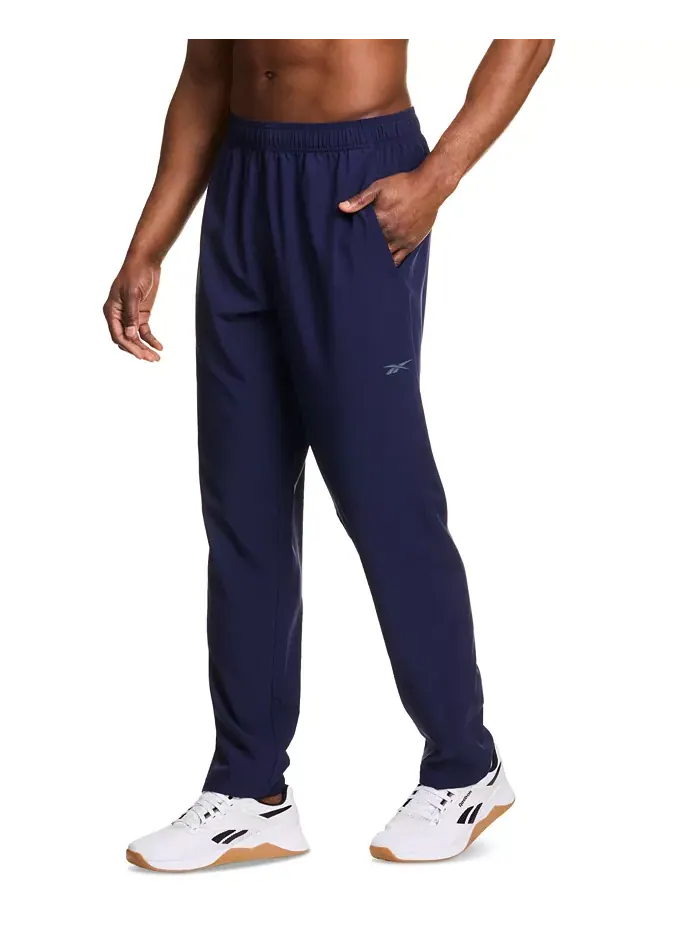 Мужские брюки Regular-Fit из ткани полотняного переплетения Reebok — изображение 3 из 4, синий