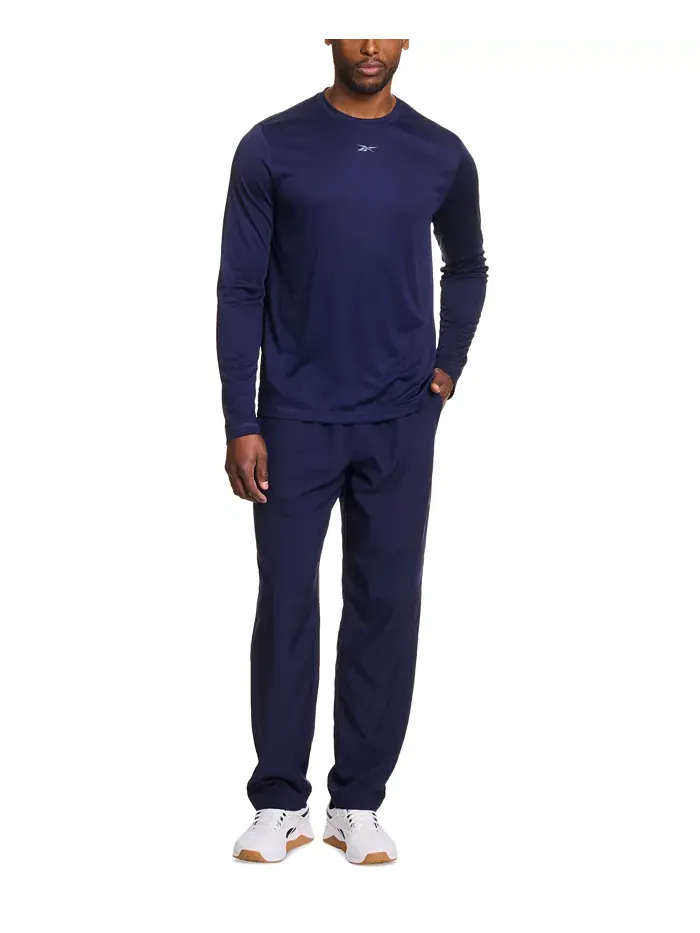 Мужские брюки Regular-Fit из ткани полотняного переплетения Reebok — изображение 4 из 4, синий