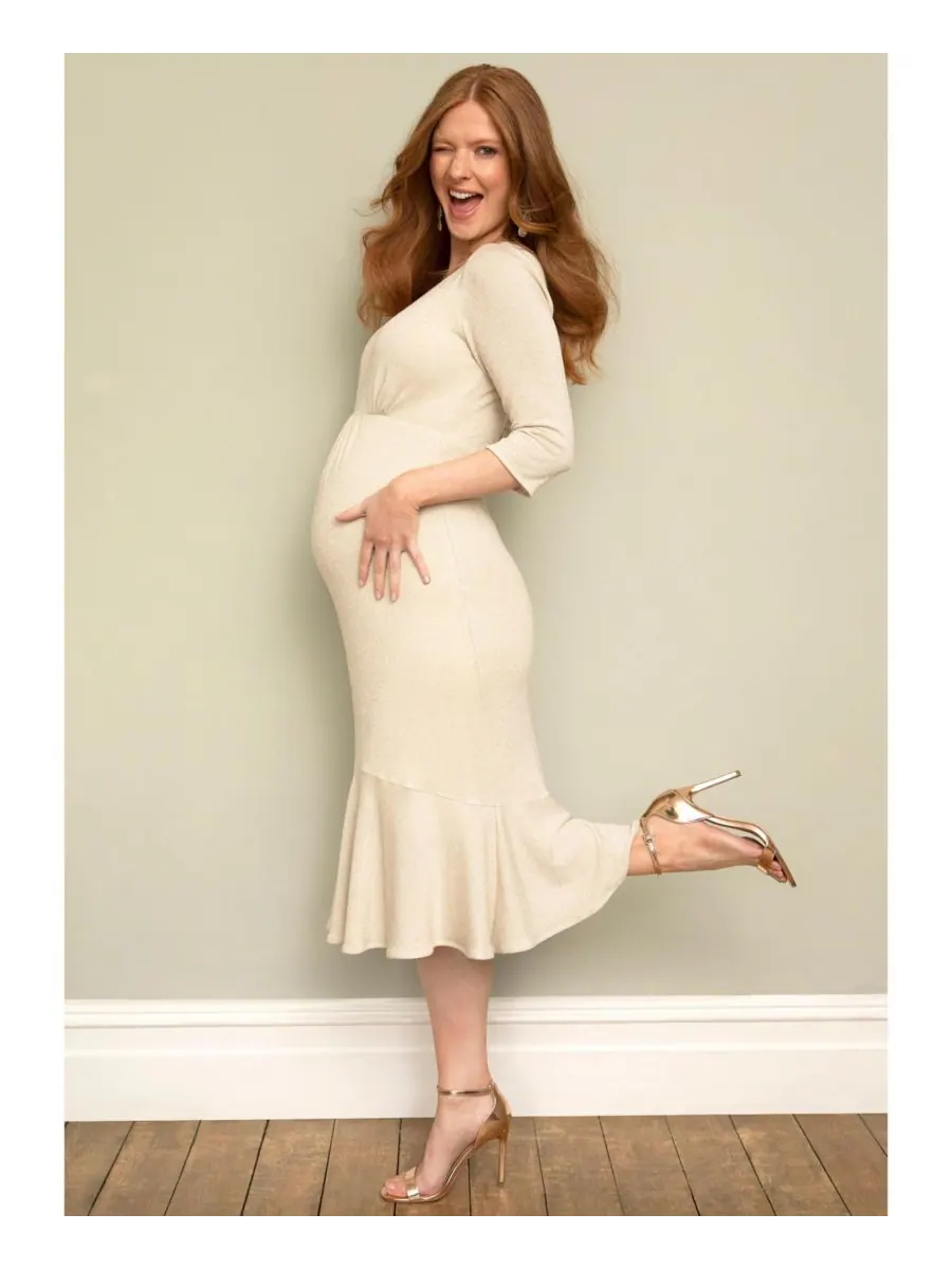 Платье для беременных Stella Tiffany Rose Maternity — изображение 2 из 5, золотистый