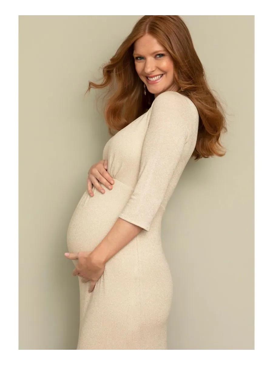 Платье для беременных Stella Tiffany Rose Maternity — изображение 4 из 5, золотистый