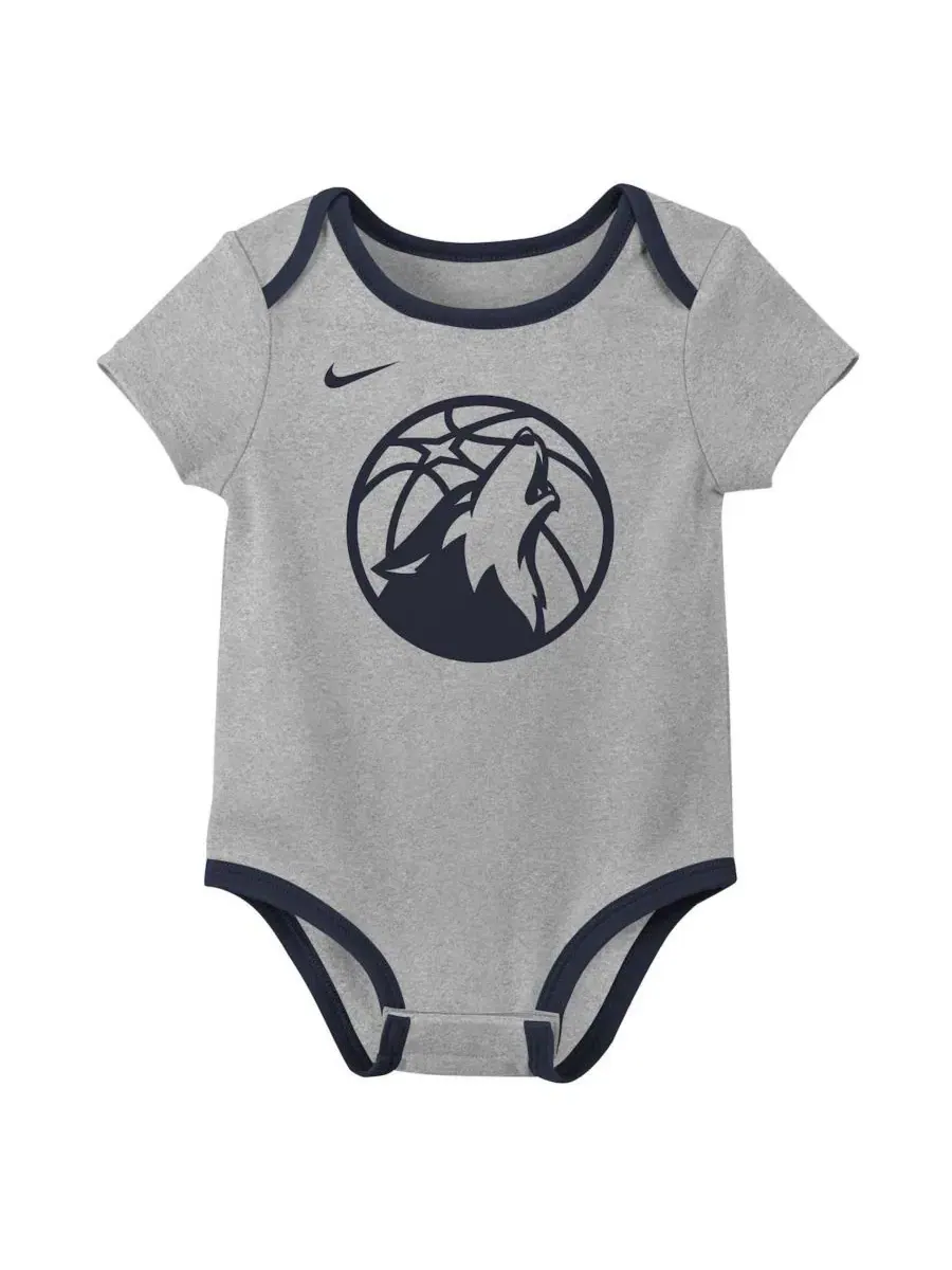 Комплект боди для малышей с принтом Minnesota Timberwolves Nike — изображение 2 из 3, темно-синий