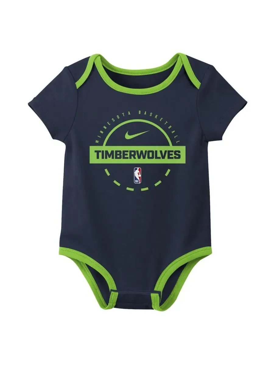 Комплект боди для малышей с принтом Minnesota Timberwolves Nike — изображение 3 из 3, темно-синий