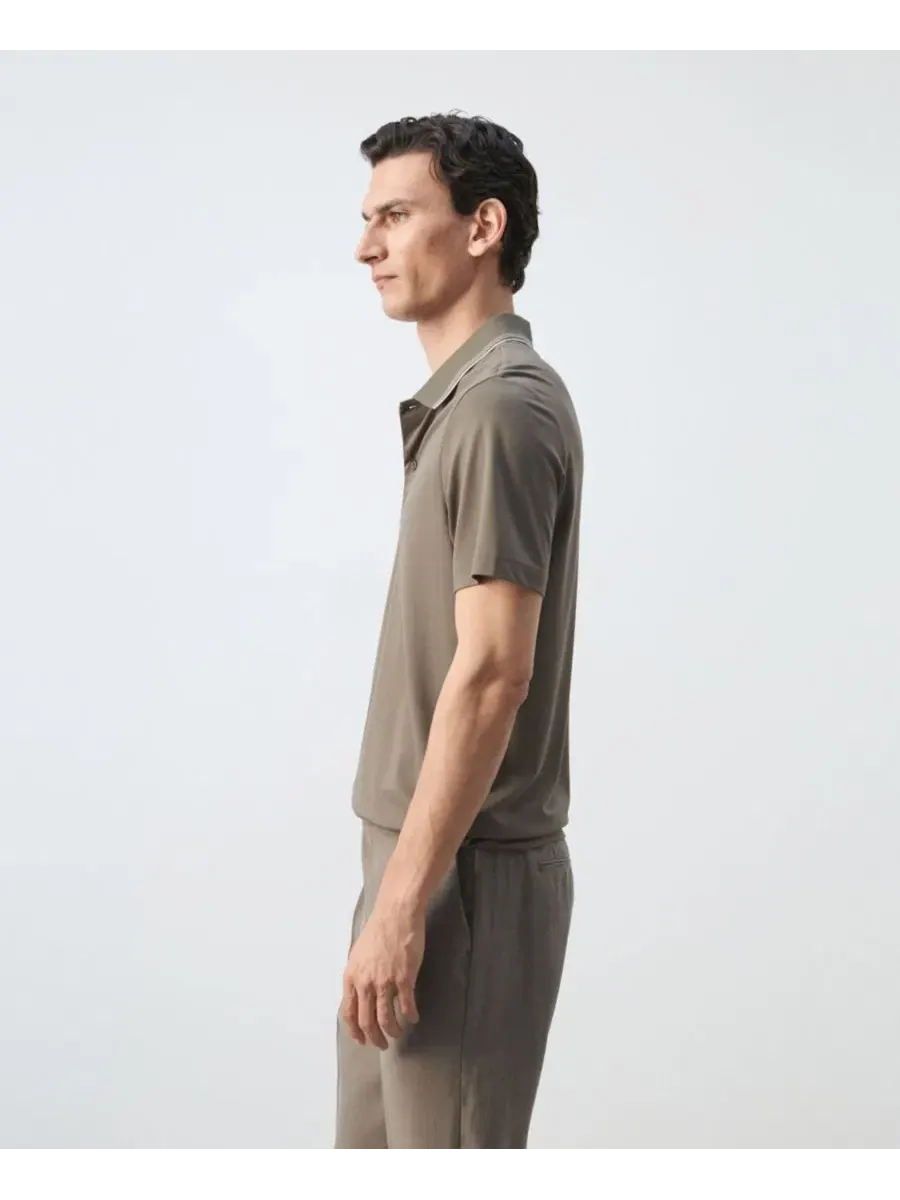 Поло с коротким рукавом Slim Fit, Mango — изображение 2 из 6, коричневый