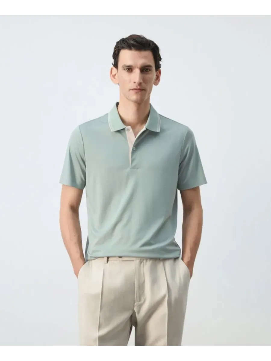 Мужское поло slim fit с коротким рукавом, Mango