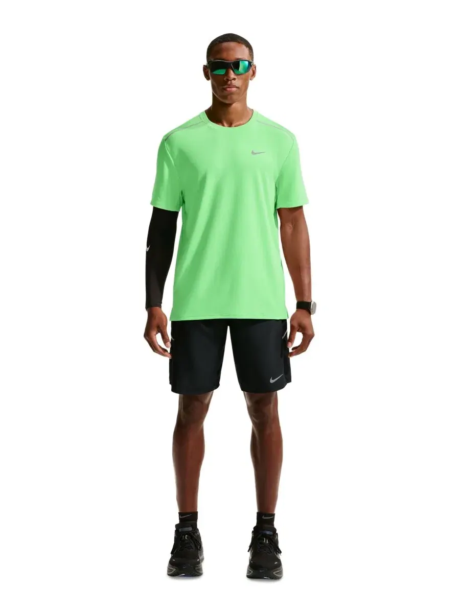Беговая футболка Nike Miler Dri-FIT — изображение 2 из 6, зеленый/серебристый