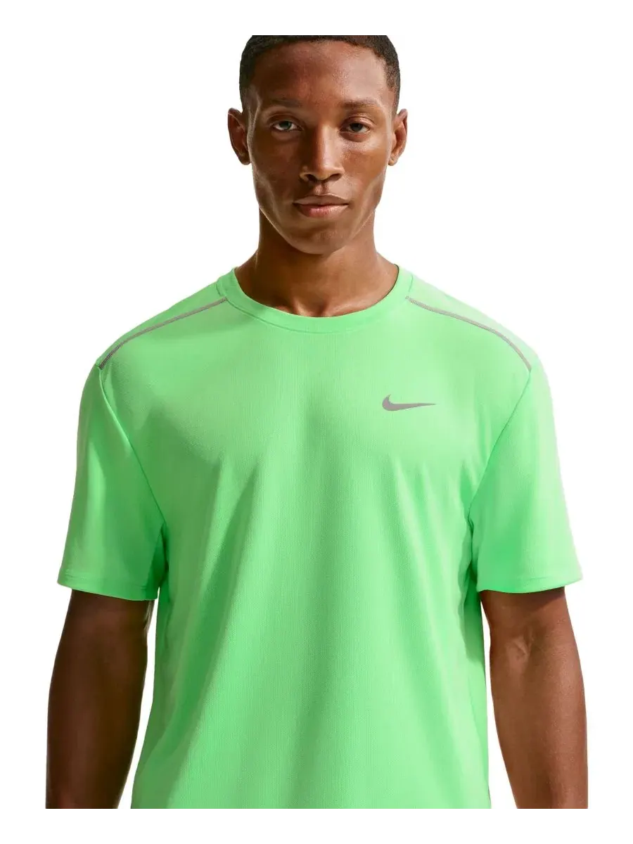 Беговая футболка Nike Miler Dri-FIT — изображение 3 из 6, зеленый/серебристый