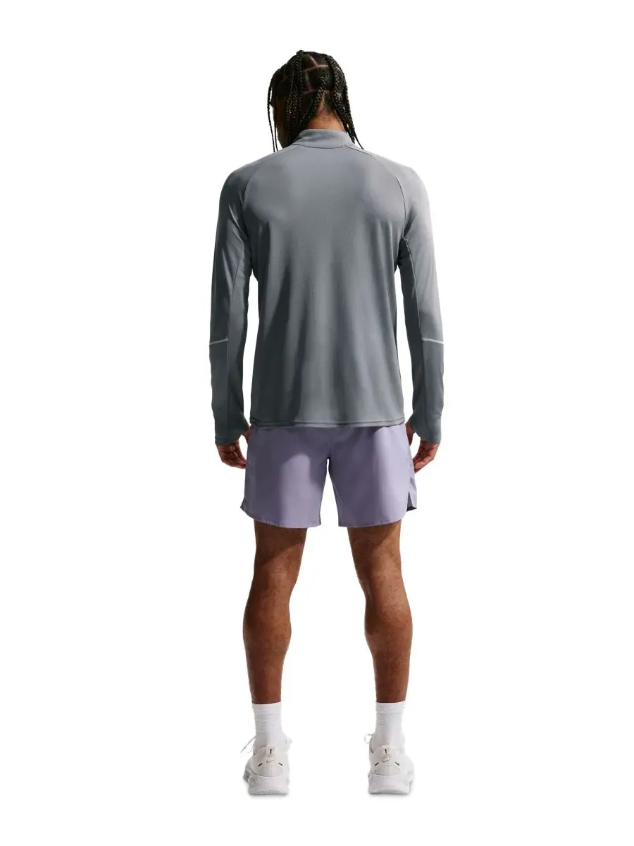 Футболка беговая с длинным рукавом Miler Dri-FIT Nike — изображение 4 из 4, серый/серый/серебристый