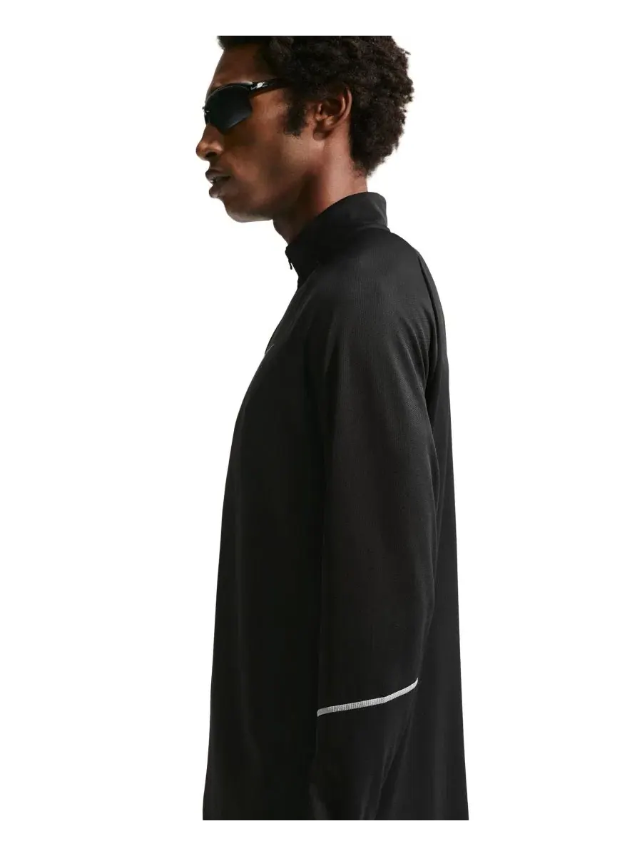 Футболка для бега с длинным рукавом Miler Dri-FIT Nike — изображение 2 из 5, черный/серебристый