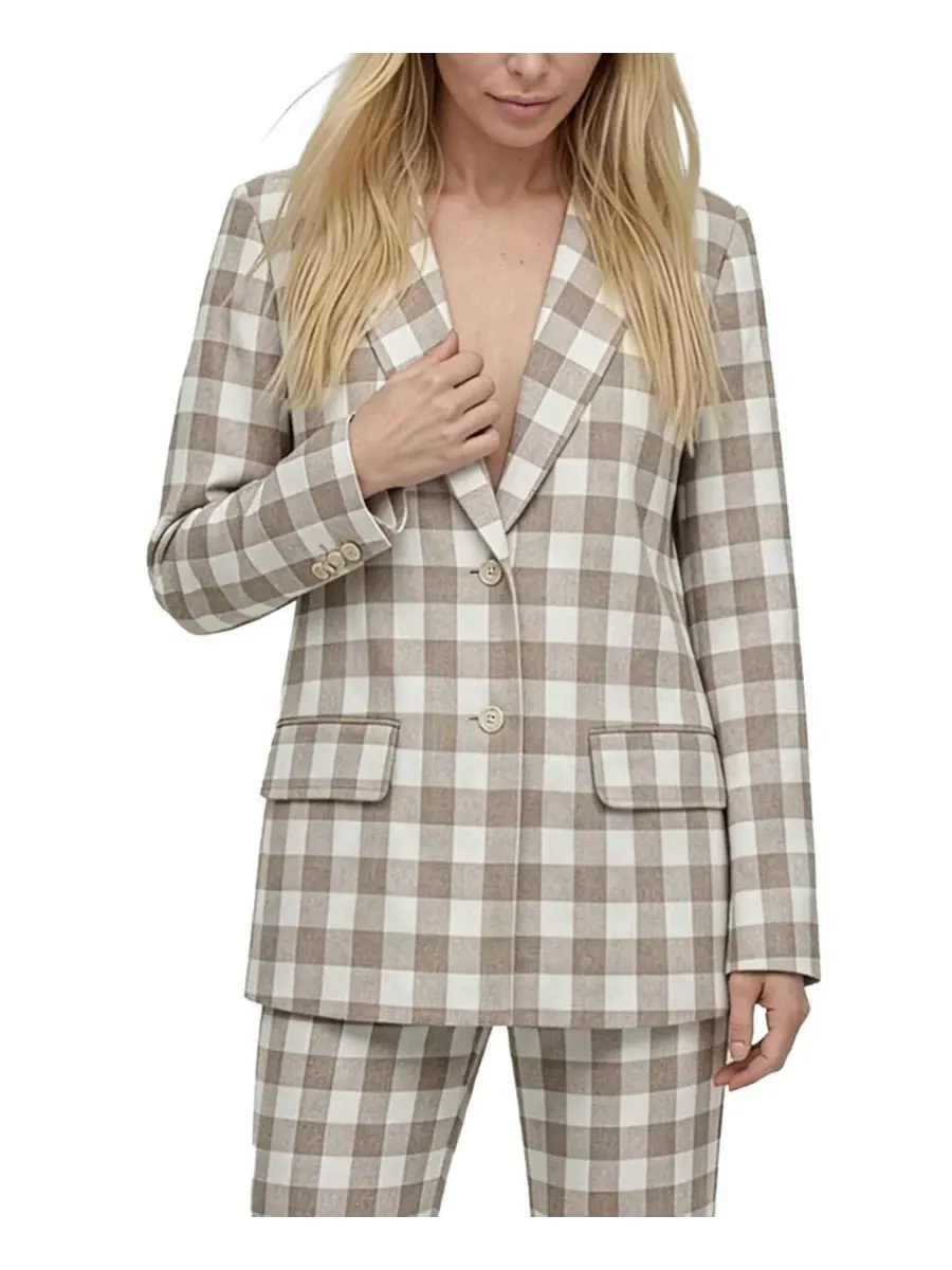 Жакет с принтом в клетку Oatley Check Print Blazer Lily and Lionel London