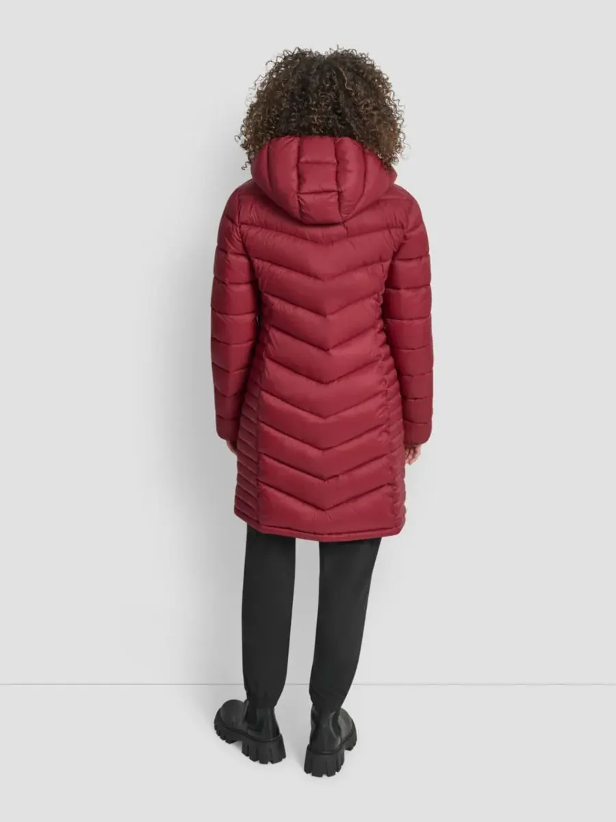 Женское длинное пальто на молнии спереди DKNY, Tibetn — изображение 5 из 7