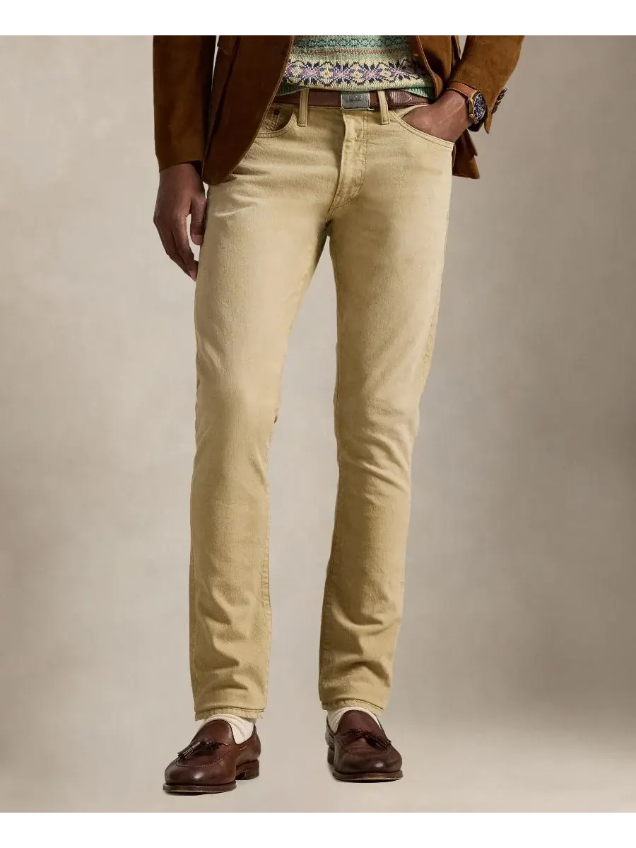 Мужские джинсы Sullivan Zip-Fly Denim Polo Ralph Lauren, хаки hill