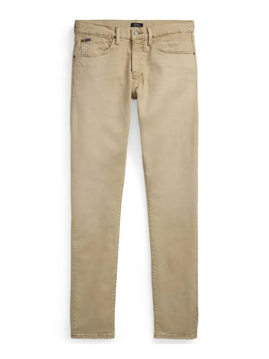 Мужские джинсы Sullivan Zip-Fly Denim Polo Ralph Lauren, хаки hill — изображение 5 из 6, зеленый