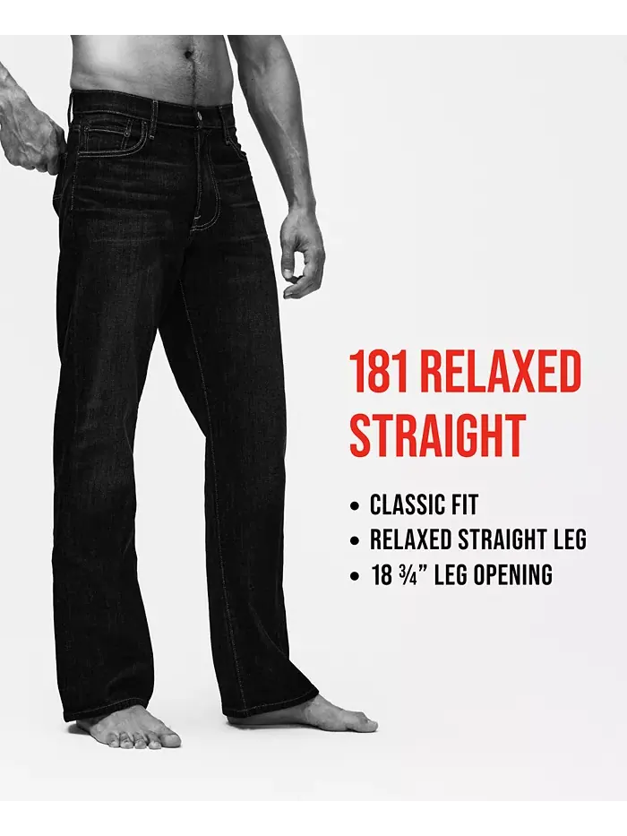 Мужские джинсы 181 Relaxed Straight Fit COOLMAX Stretch Lucky Brand — изображение 7 из 8, бальзамический