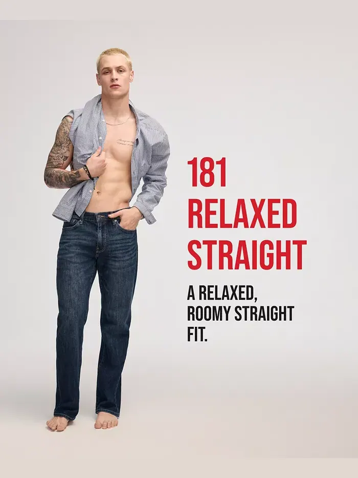 Мужские джинсы 181 Relaxed Straight Fit COOLMAX Stretch Lucky Brand — изображение 8 из 8, бальзамический