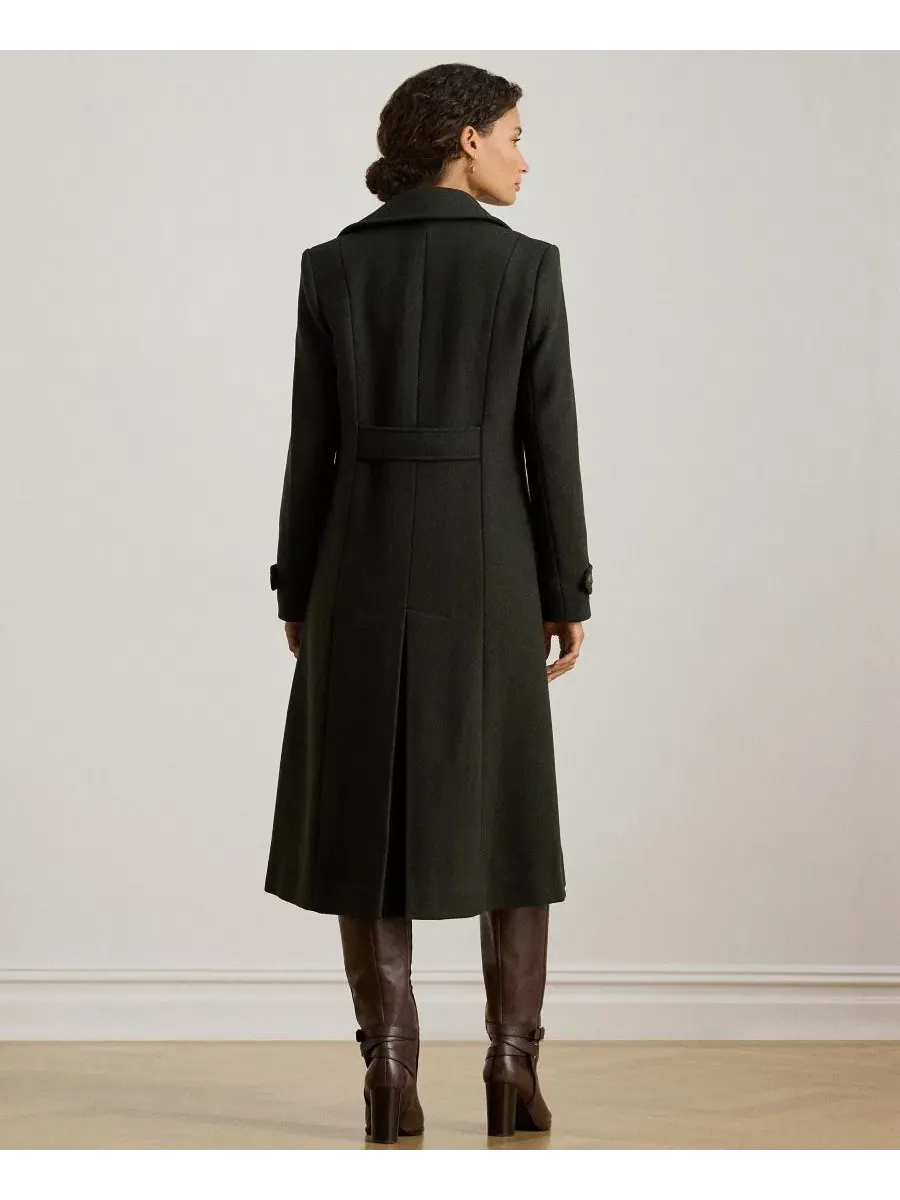 Пальто двубортное с воротником Lauren Ralph Lauren — изображение 9 из 9, мох