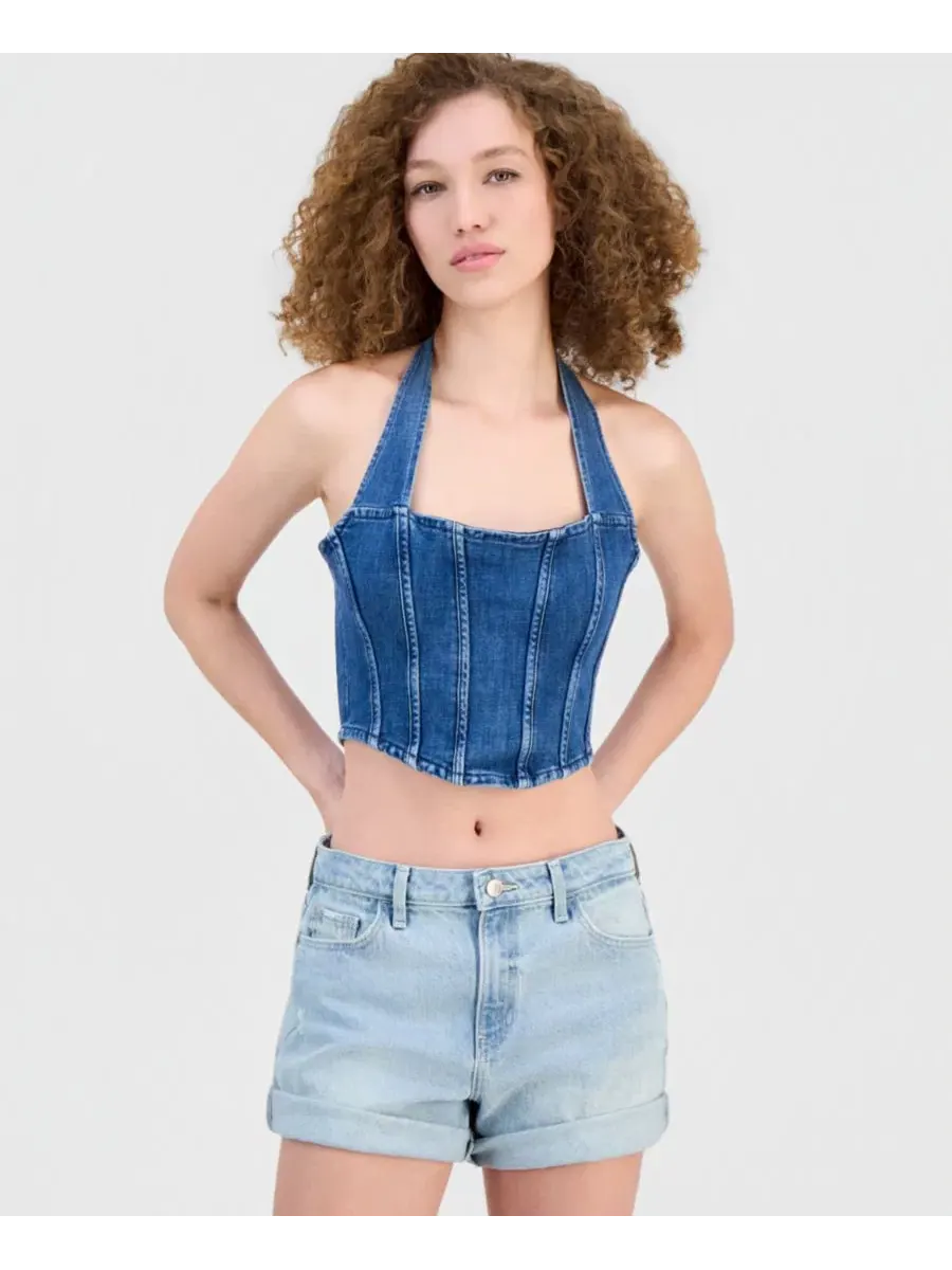 Женский топ-бюстье Max Halter из джинсовой ткани Guess