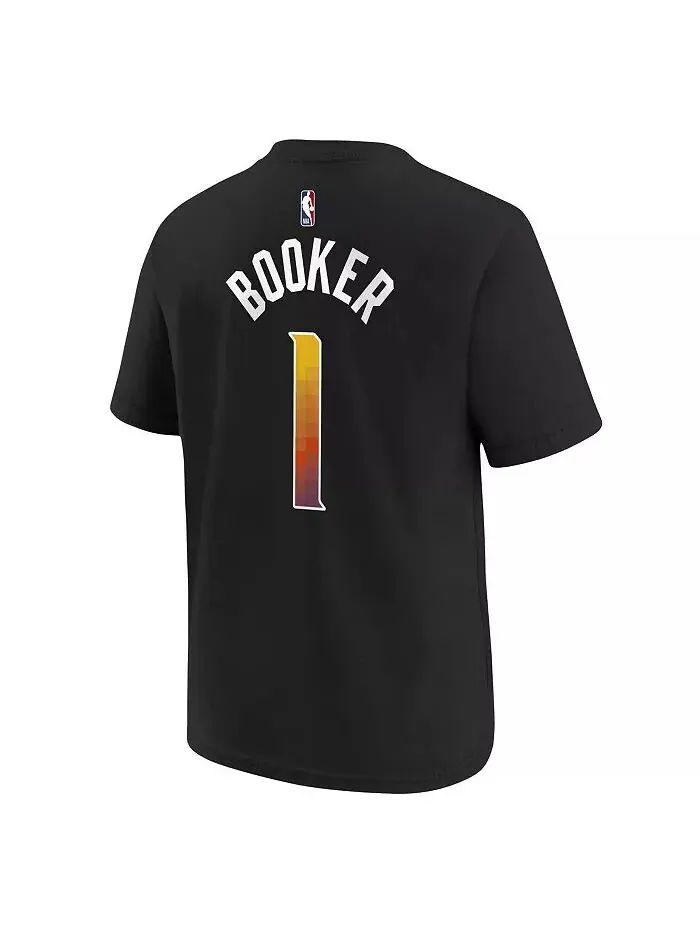 Футболка с именем и номером игрока Big Boys Devin Booker Black Phoenix Suns Statement Edition Jordan — изображение 2 из 3