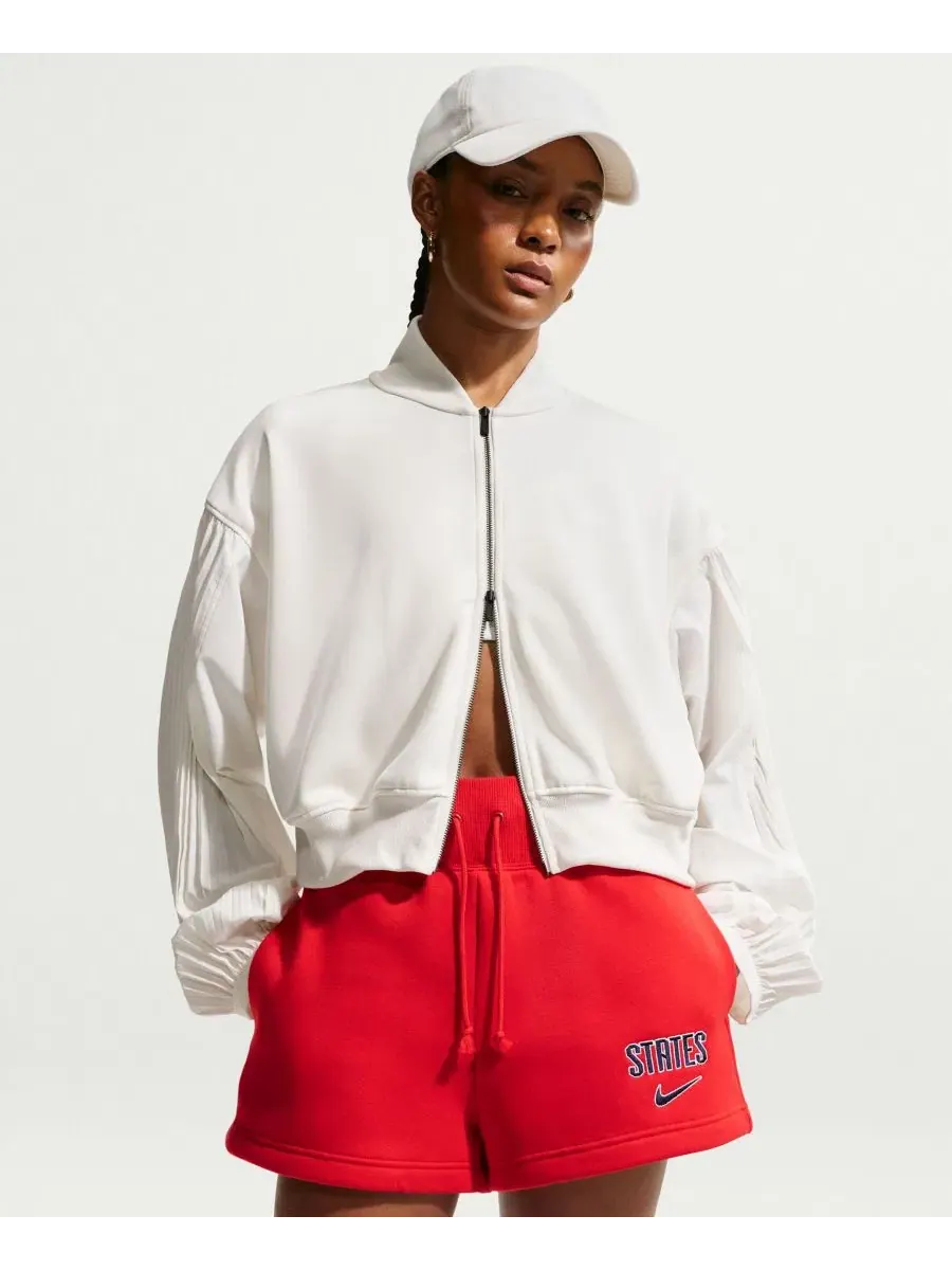 Шорты Nike USMNT Soccer Phoenix High-Waisted — изображение 2 из 5, красный