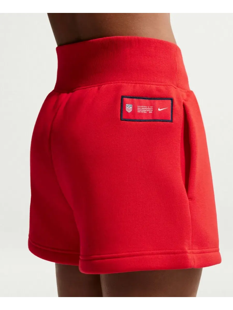 Шорты Nike USMNT Soccer Phoenix High-Waisted — изображение 3 из 5, красный