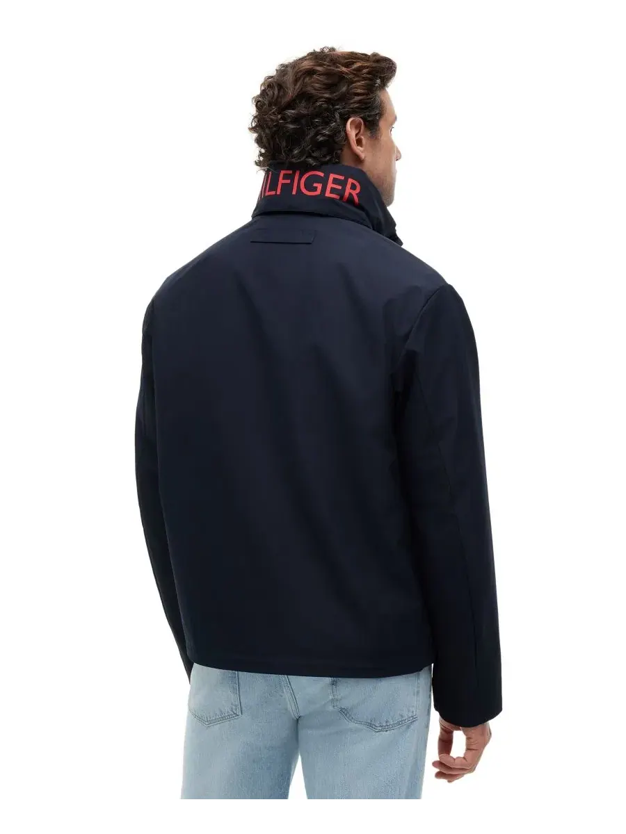 Куртка-бомбер с воротником-стойкой, на молнии Tommy Hilfiger — изображение 5 из 5, голубой