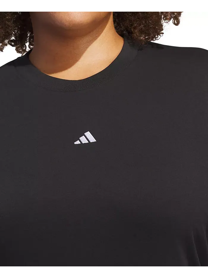 Футболка Essentials с логотипом Plus Size adidas — изображение 4 из 5, черный