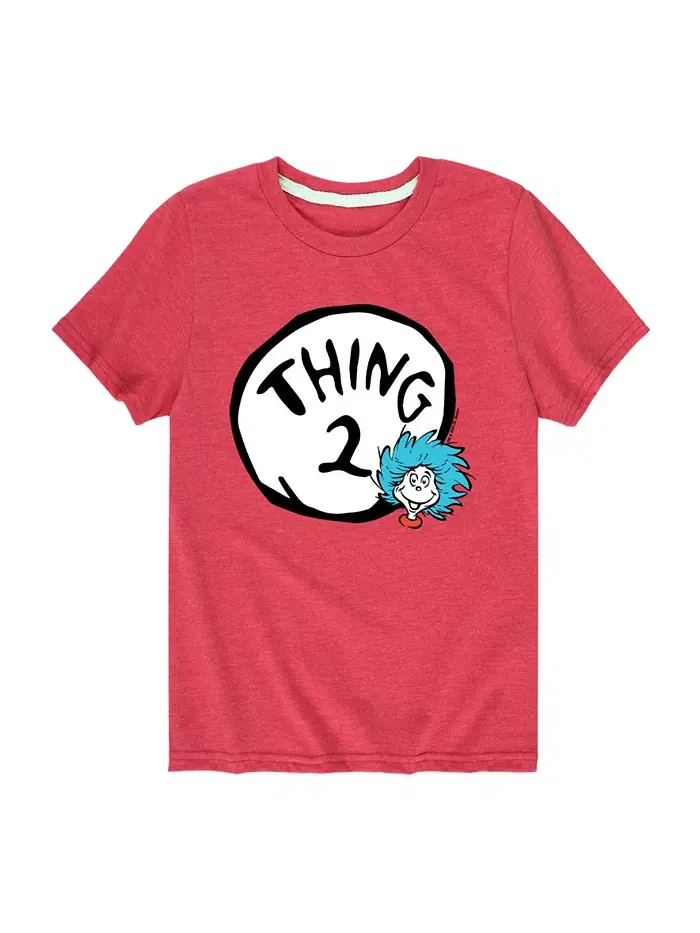 Футболка с принтом Big Boys Thing 2 Dr. Seuss — красный