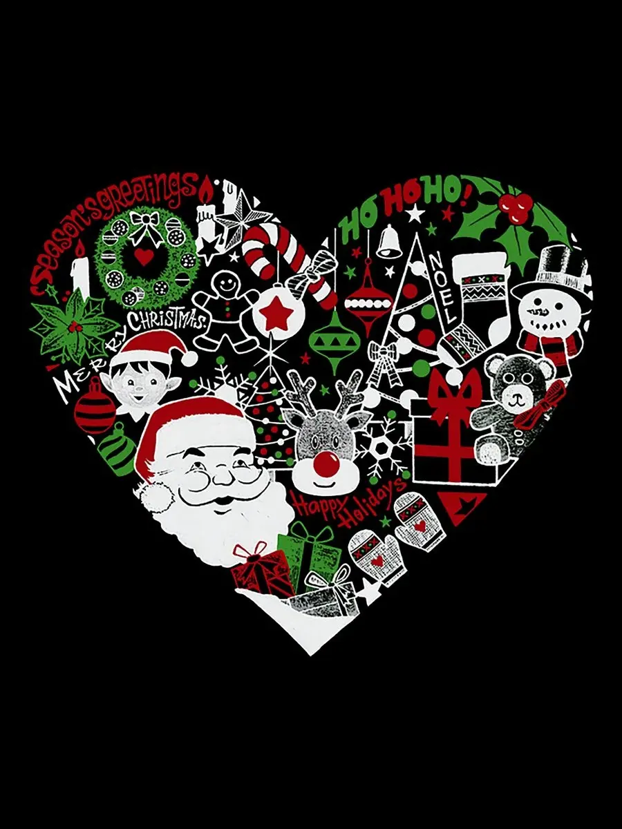 Женский топ без рукавов с принтом Heart Premium Word Art LA Pop Art — изображение 3 из 3, черный