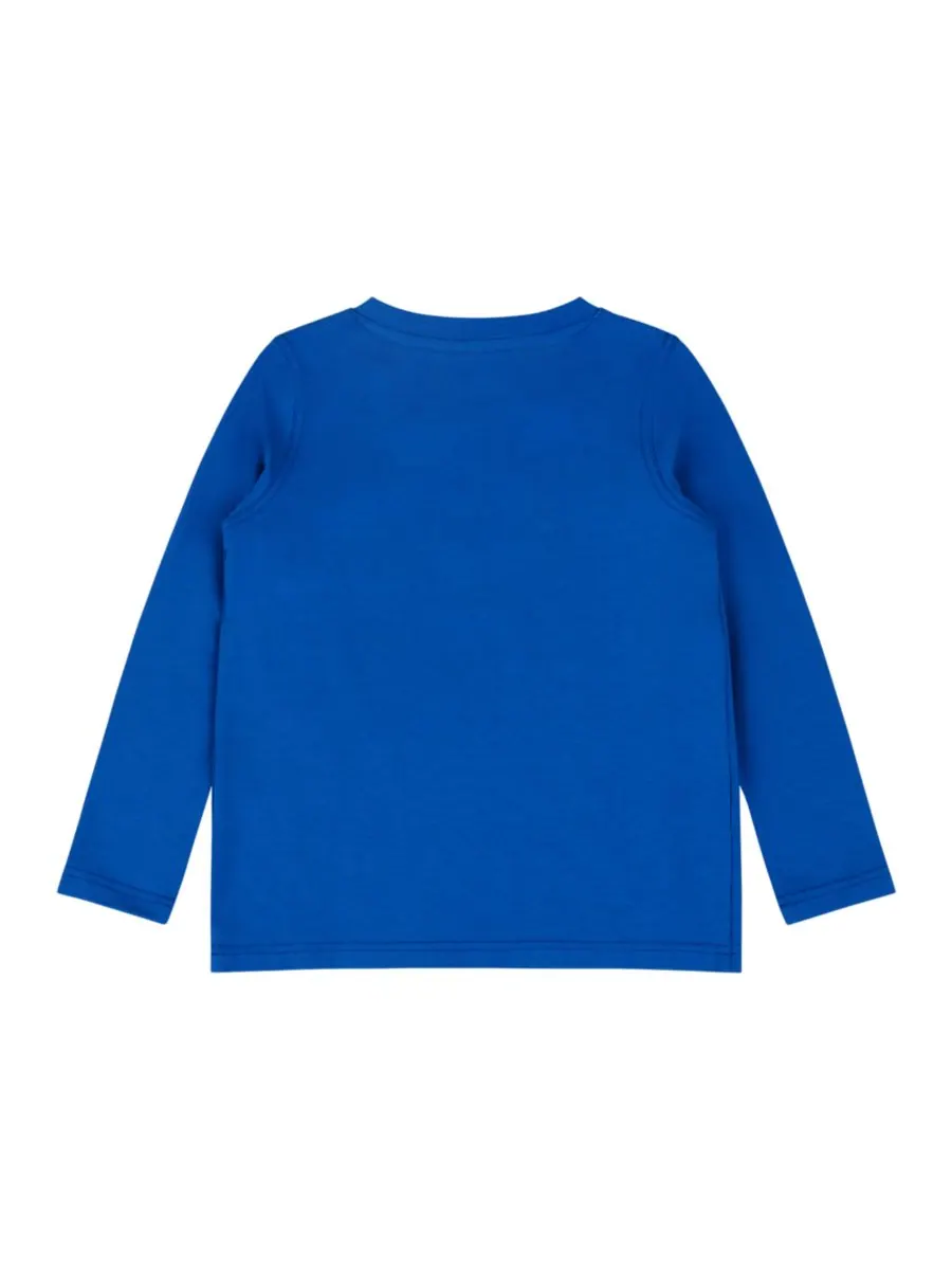 Рубашка-поло с длинными рукавами и карманом для мальчиков Mixed Up Clothing — изображение 2 из 3, синий