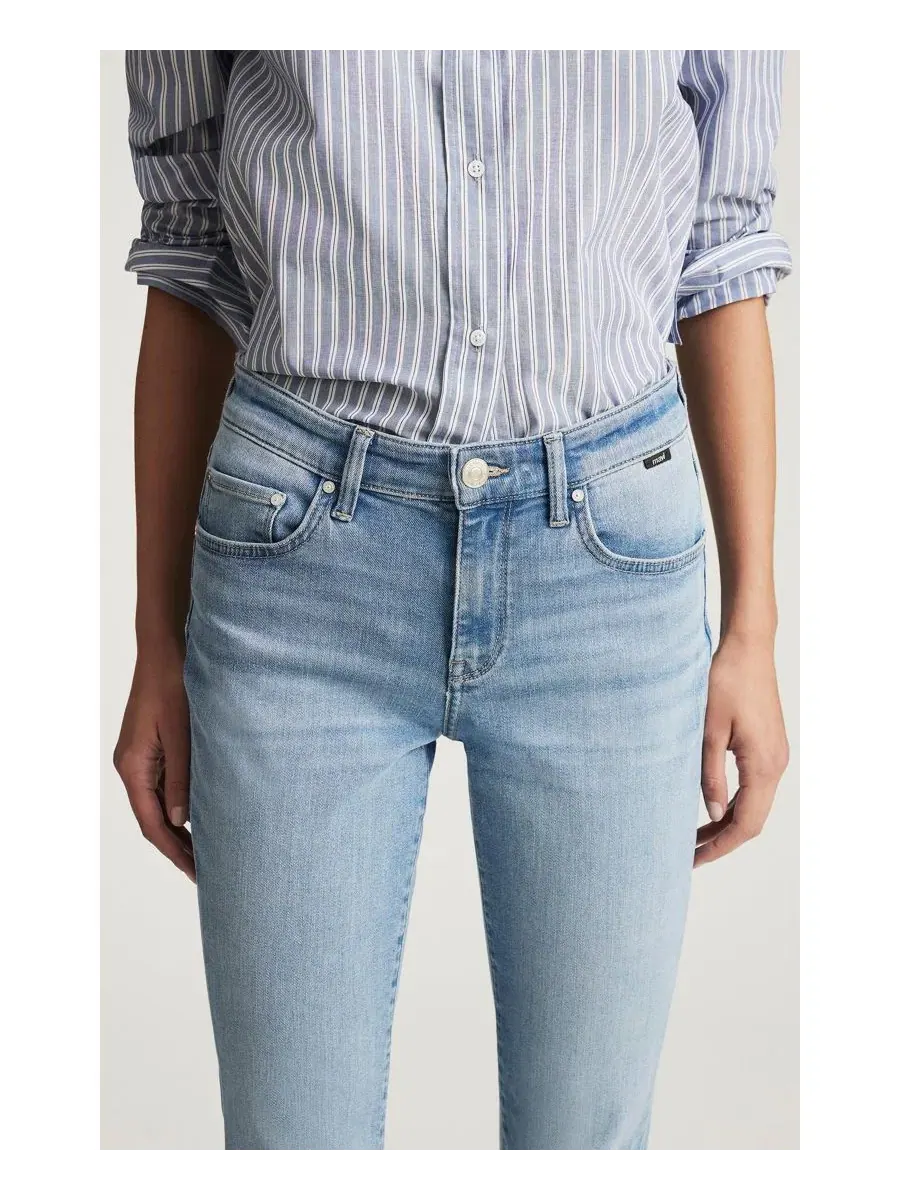 Женские джинсы клеш с завышенной талией, модель Molly Mavi Jeans — изображение 4 из 5, светлый/синий